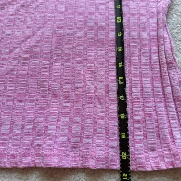 Vtg Y2K LEI Collared Shirt Pink Ribbed Coquette M Bella Swan Preppy Indie Sleaze - Picture 9 of 10